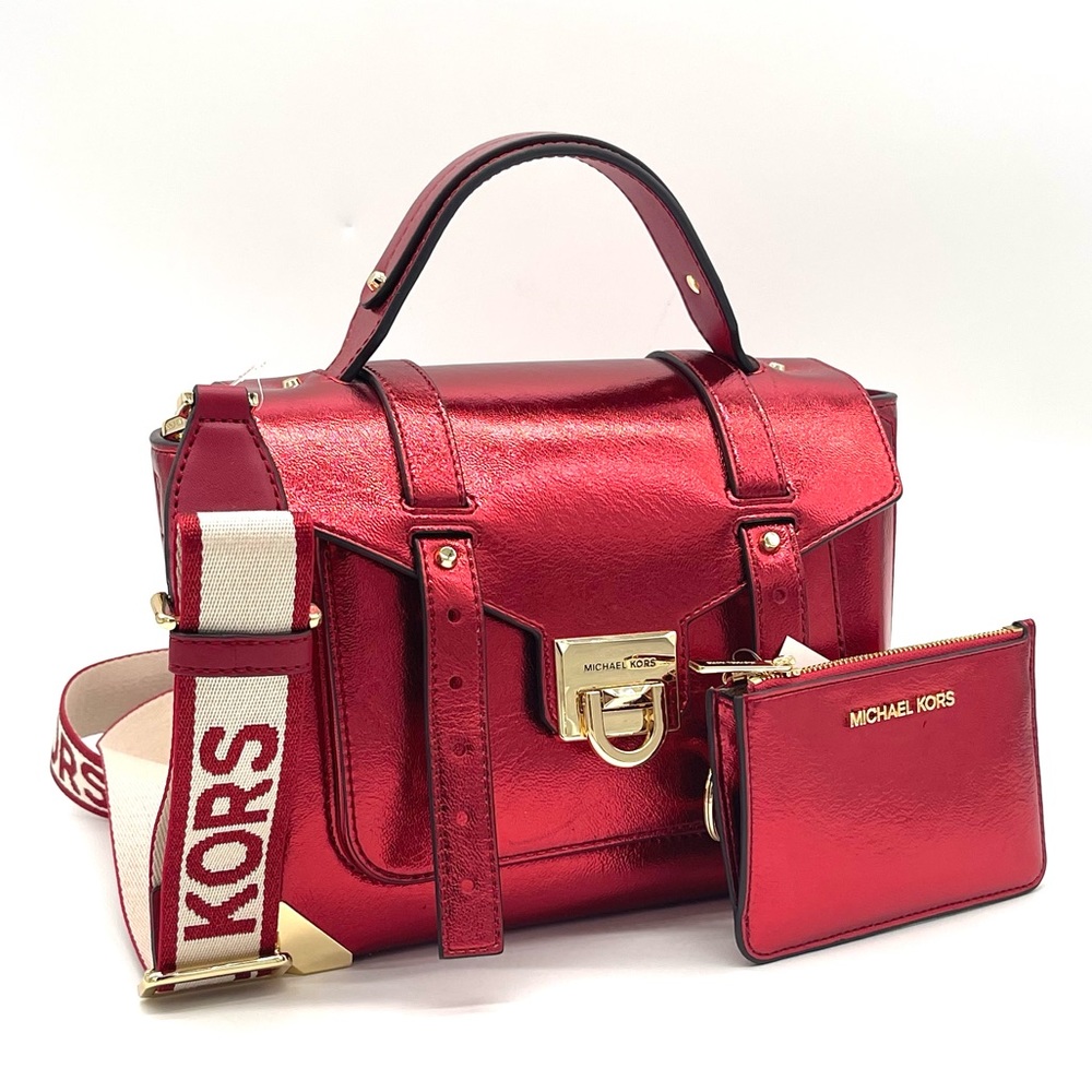 Michael Kors Manhattan Satchel Crossbody Bag & Coinpouch with ID